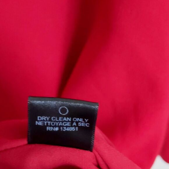 NEW Women's Charles Henry Red V-Neck Ruffled Sleeve Holiday Christmas Dress M - Picture 8 of 8